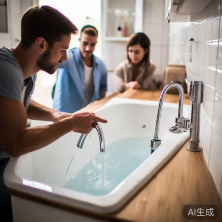 调整排水管倾斜，确保固定防脱落