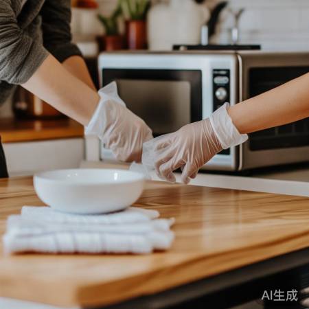 备手套、微波炉、碗，轻松烹饪。