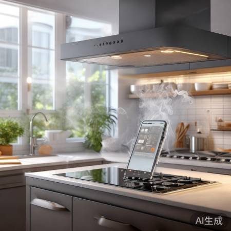 智能抽油烟机，自动感应，远程控