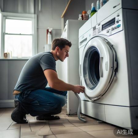 检查洗衣机管道，修复或更换。