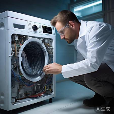 洗衣机内部电路检测，安全为上。