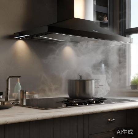 桌面油烟机,低噪音,舒适生活。