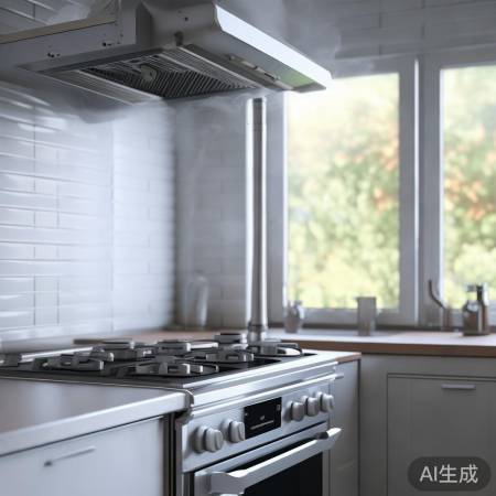 室外安装烟管，防油烟倒灌。