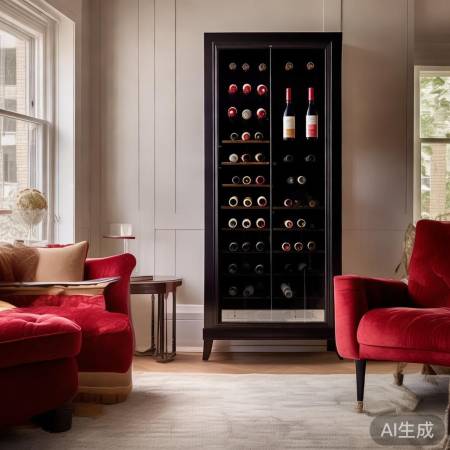 红酒柜配色：协调墙面，扩大或点