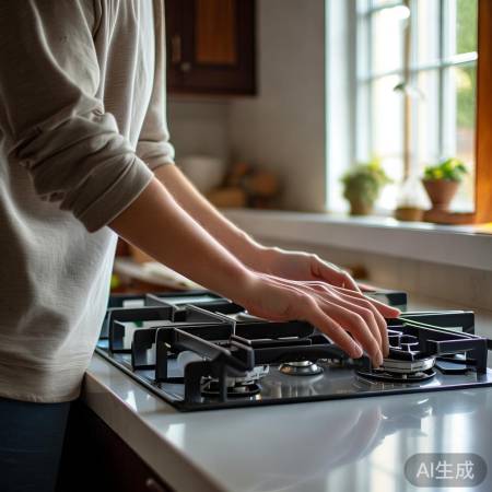 燃气灶测试，定时正常，电池换新