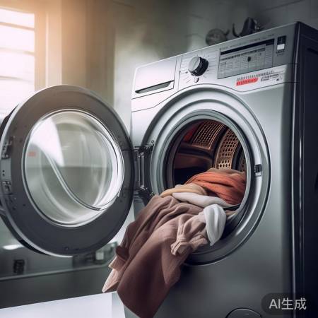 洗衣机打缸因衣物过满，留空洗涤