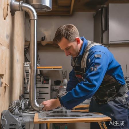 烟道连接密封,垂直安装,排风扇