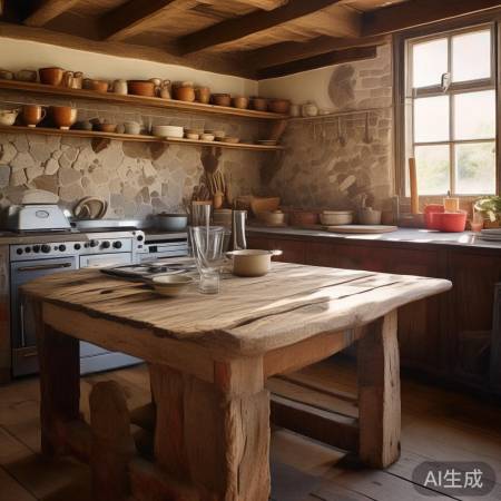 农村集成灶餐桌摆放，打造实用美