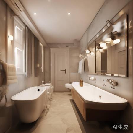 保持浴室通风，防水垢。