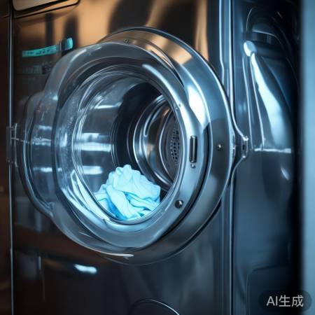 洗衣机自动洗涤，提示音后取衣。