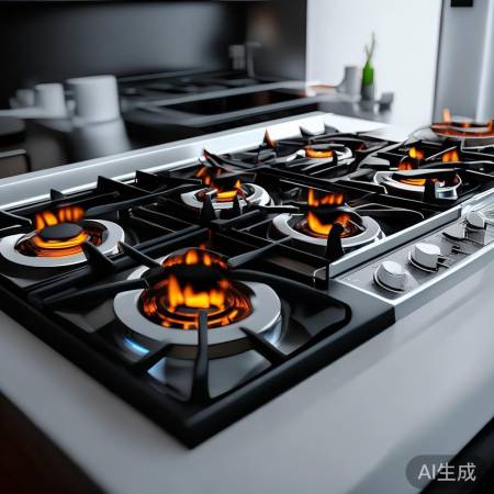 燃气灶多档火力，均匀火焰烹饪佳