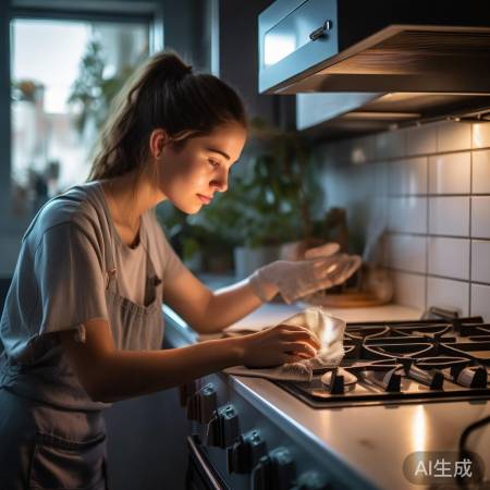 燃气灶保养，防点火针过紧。