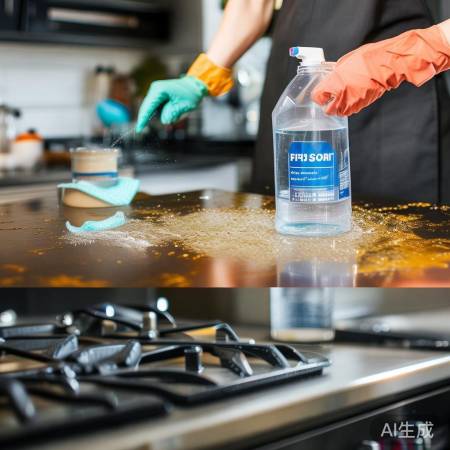 洗洁精喷擦，油烟机洁净如新