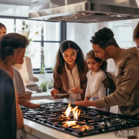 燃气灶熄火后开风门，安全又延长
