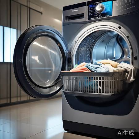 智能节能洗衣机，自动调整脱水。