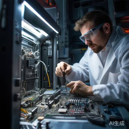 拆保险柜电脑板，螺丝刀拧下螺丝