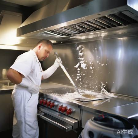 清理排烟管道，疏通油烟积。