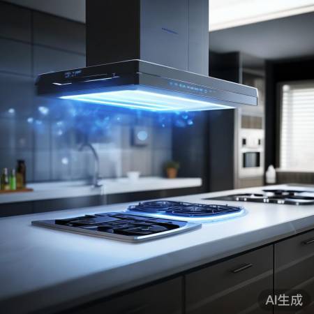 新型油烟机：智能感应，自动清洗