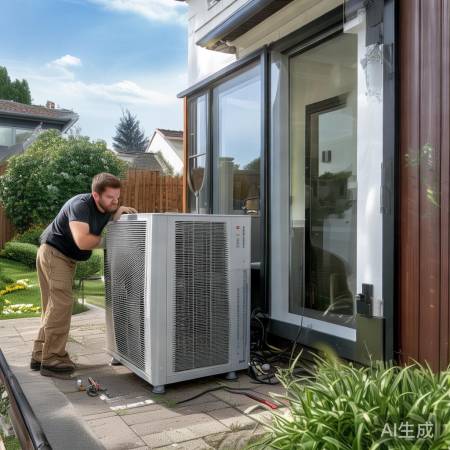 安装空气能热水器，选好位置通风