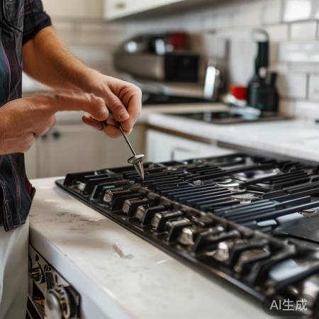 关阀卸螺丝，安全操作。