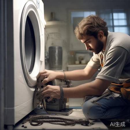 洗衣机皮带安装需耐心，按步骤来