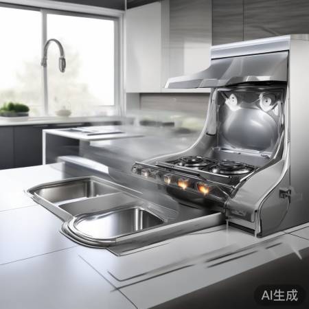 集成灶水槽一体，空间省心，厨房