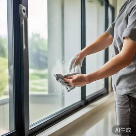 玻璃清洁三步走：擦尘、喷剂、净
