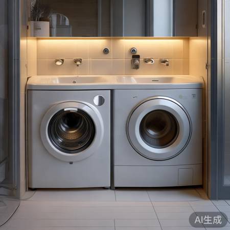 洗漱池洗衣机一体，空间利用新潮