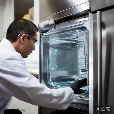 消毒柜玻璃换好，检查无泄漏。