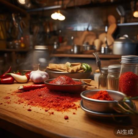 辣酱替代品：蒜蓉、辣椒粉，烹饪