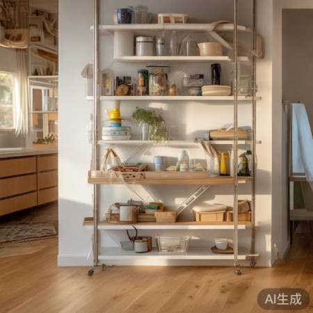 “置物架让家焕然一新”