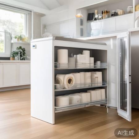 消毒柜置物架，厨房整洁明亮