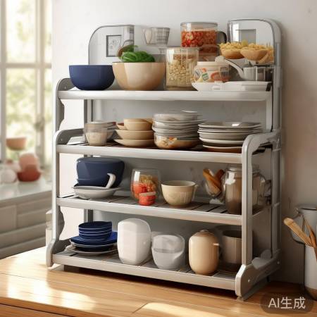 多功能层架，易清洁设计