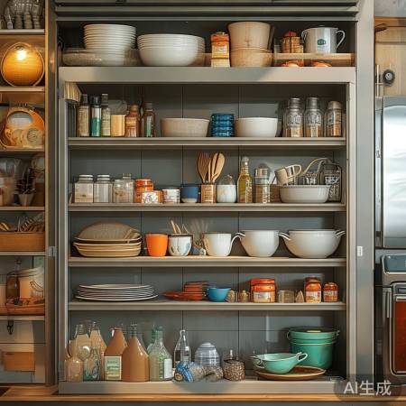 厨房小，生活大，置物架温馨。