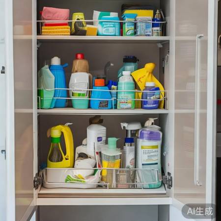 “置物架优化消毒柜空间”