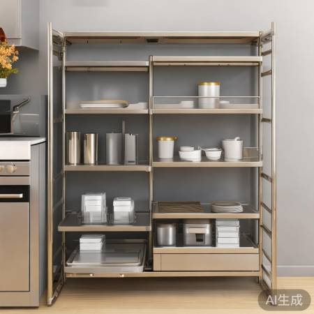 置物架选消毒柜旁，方便实用