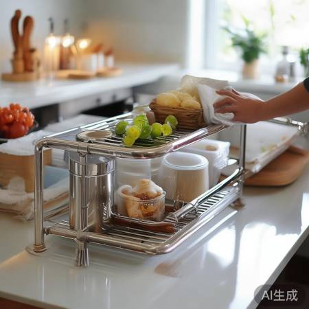 置物架定期清洁，轻柔擦拭。