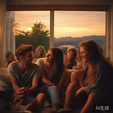 周末沙发聊天，轻松自在